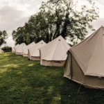 A completed Festival Bell Tent Hire set up