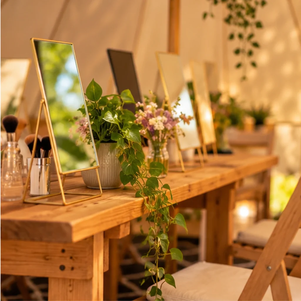 Brilliant bell Tent Hire Getting Ready Tent mirrors_detail