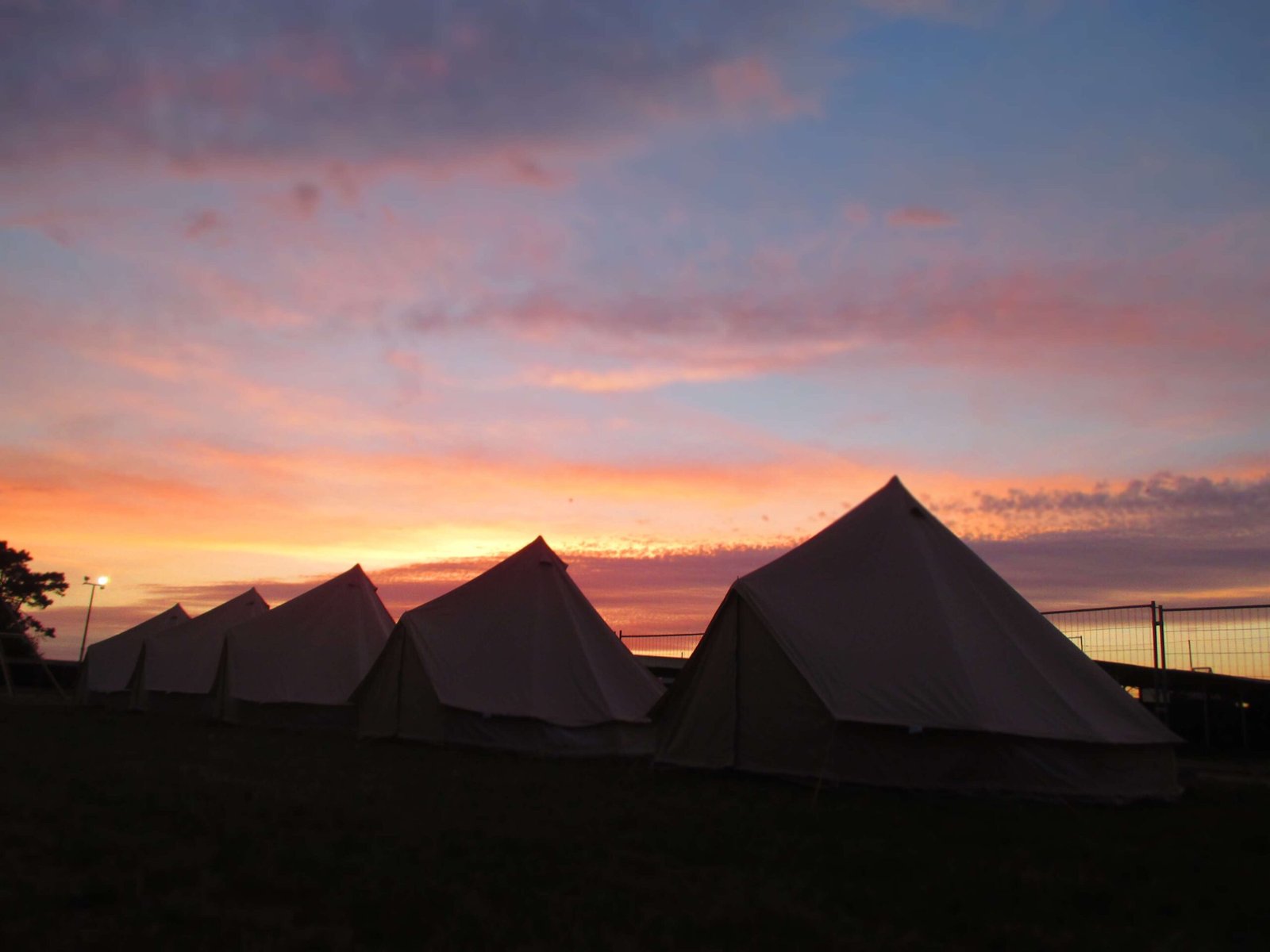 Bell tent Village for a Corporate client in the South of France for the Le Mans 24hr Race