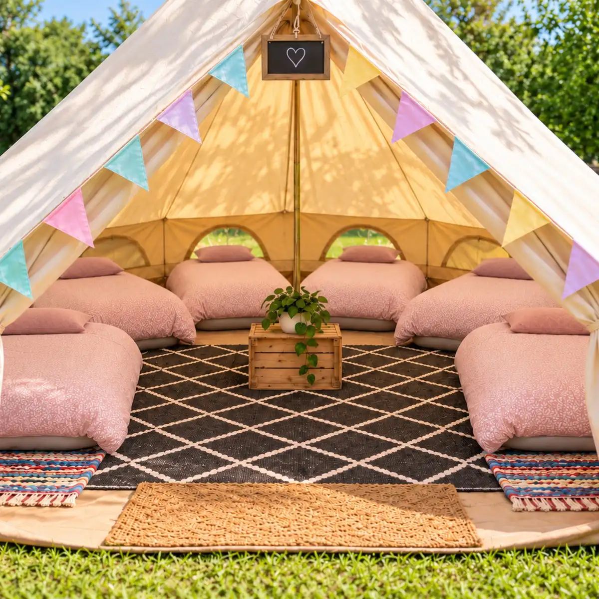 Parties and Events Bell Tent Hire 3 - Brilliant Bell Tent Hire 6 Singles Fully Furnished - Brilliant Bell Tent Hire Product Image - Square